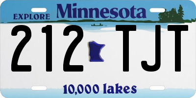 MN license plate 212TJT