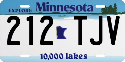MN license plate 212TJV