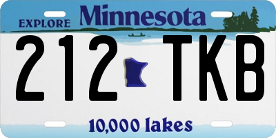 MN license plate 212TKB