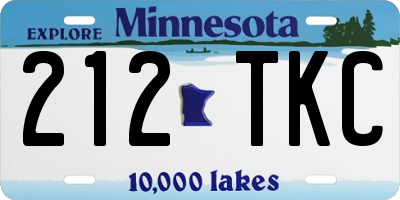 MN license plate 212TKC