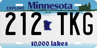 MN license plate 212TKG