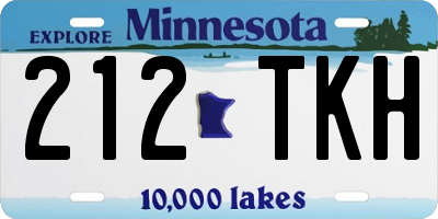 MN license plate 212TKH