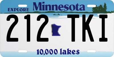 MN license plate 212TKI