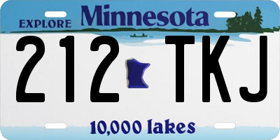 MN license plate 212TKJ