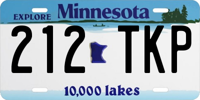 MN license plate 212TKP