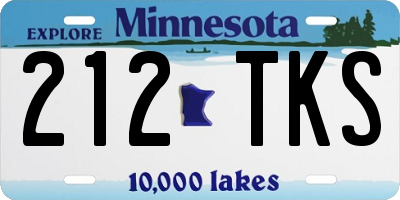 MN license plate 212TKS