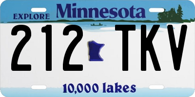 MN license plate 212TKV