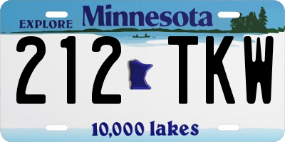 MN license plate 212TKW