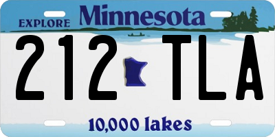MN license plate 212TLA