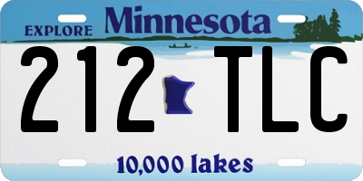 MN license plate 212TLC
