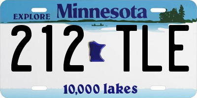 MN license plate 212TLE