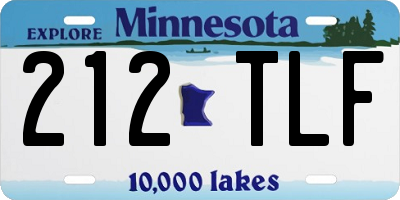 MN license plate 212TLF