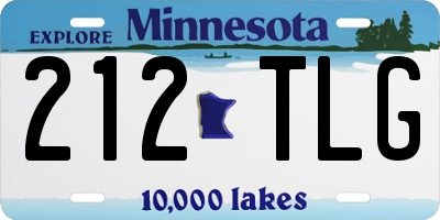 MN license plate 212TLG