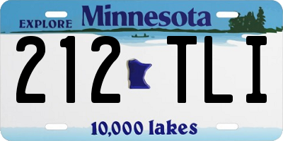 MN license plate 212TLI