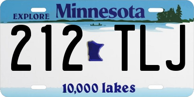 MN license plate 212TLJ