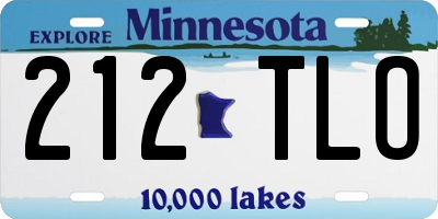 MN license plate 212TLO