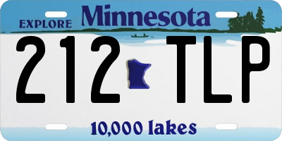 MN license plate 212TLP