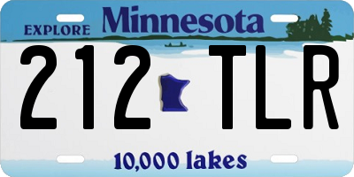 MN license plate 212TLR