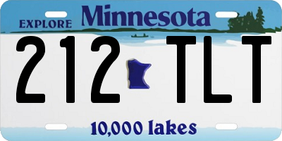 MN license plate 212TLT