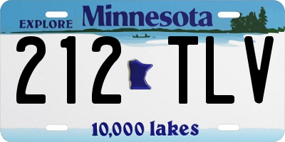MN license plate 212TLV