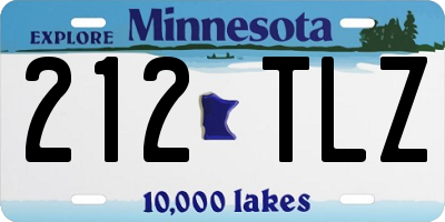 MN license plate 212TLZ