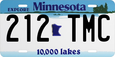 MN license plate 212TMC