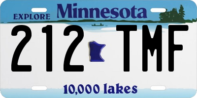 MN license plate 212TMF