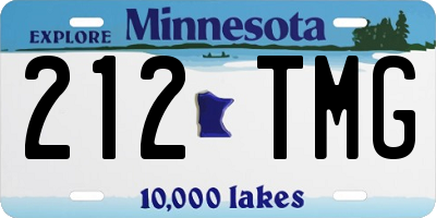 MN license plate 212TMG
