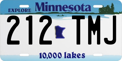 MN license plate 212TMJ