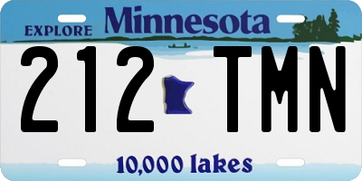 MN license plate 212TMN