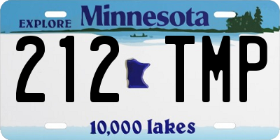 MN license plate 212TMP