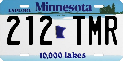 MN license plate 212TMR
