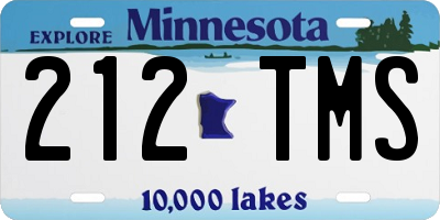 MN license plate 212TMS