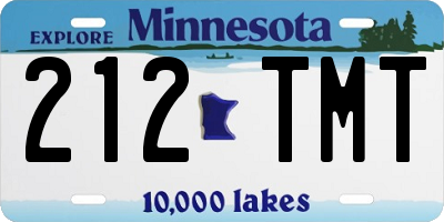 MN license plate 212TMT