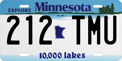 MN license plate 212TMU