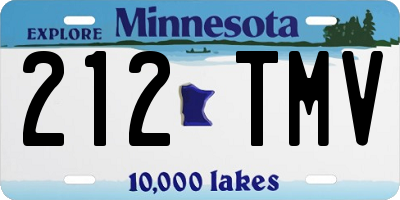 MN license plate 212TMV