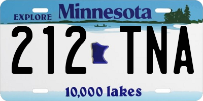 MN license plate 212TNA