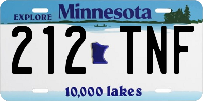 MN license plate 212TNF