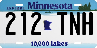 MN license plate 212TNH