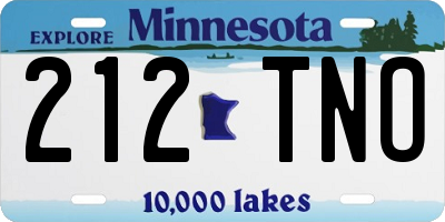 MN license plate 212TNO