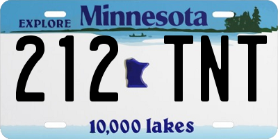 MN license plate 212TNT