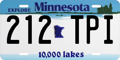 MN license plate 212TPI