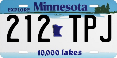 MN license plate 212TPJ