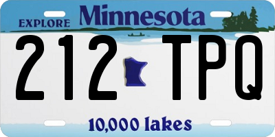 MN license plate 212TPQ