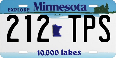 MN license plate 212TPS