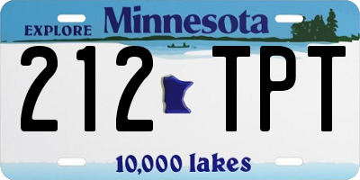 MN license plate 212TPT