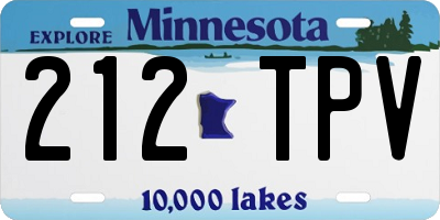 MN license plate 212TPV