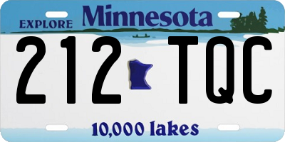 MN license plate 212TQC