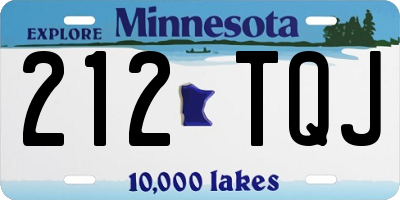 MN license plate 212TQJ