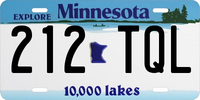 MN license plate 212TQL